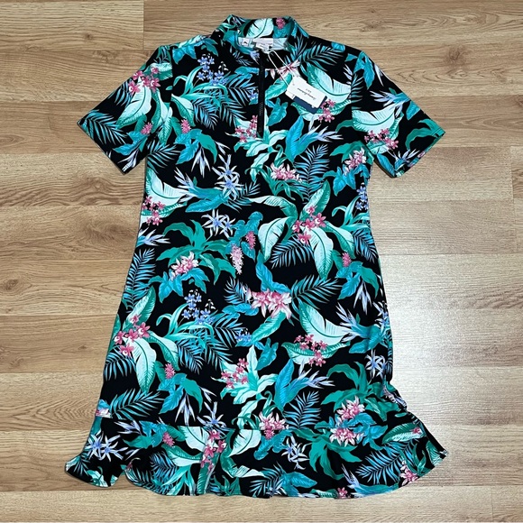 Tommy Bahama Women's XS Tropical Golf Tennis Active Dress With Black Shorts NWT - Picture 2 of 15